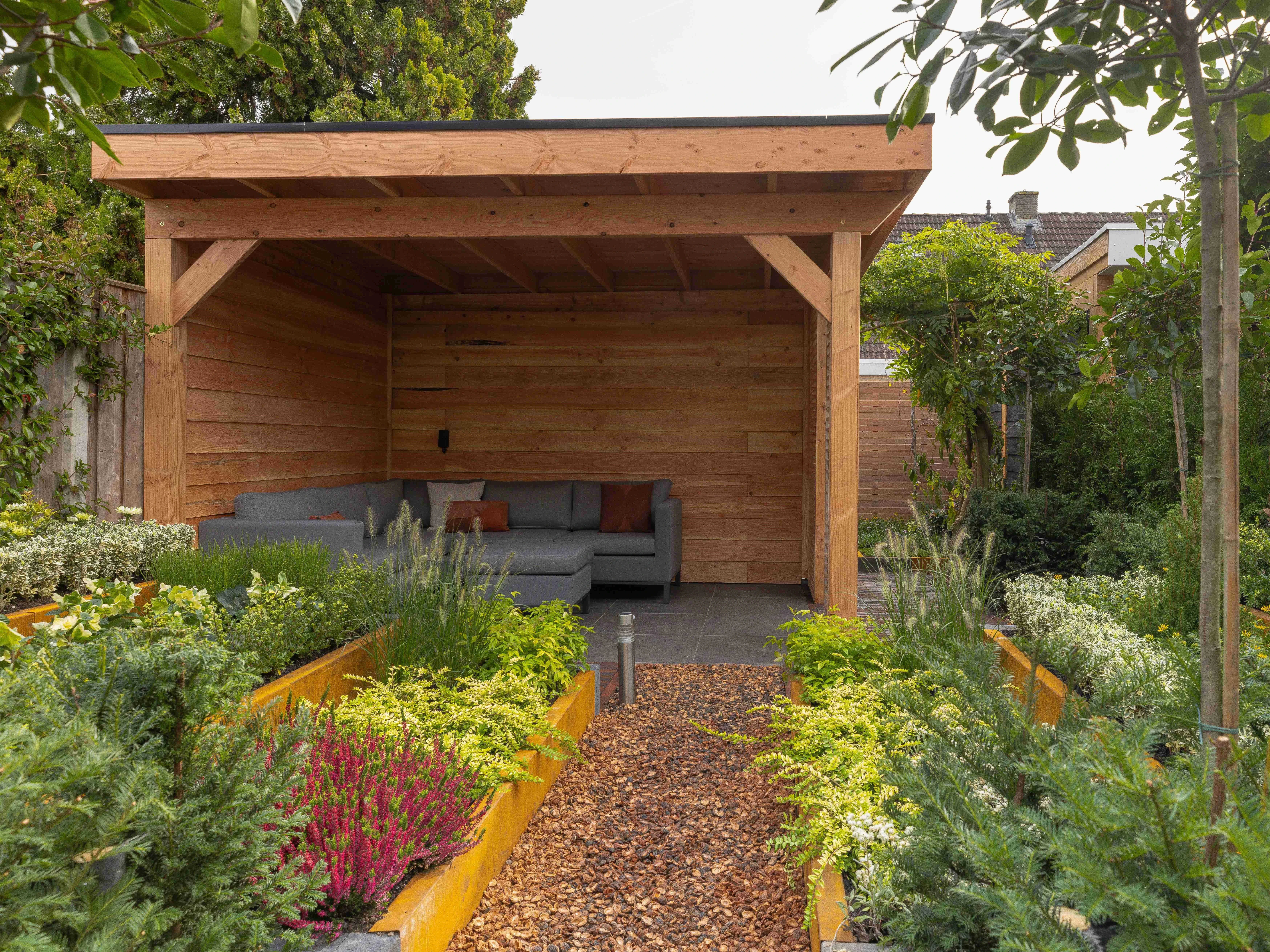 Douglas overkapping, 300 x 300, met schuur en achterwand, Westwood Comfort - Afbeelding 4